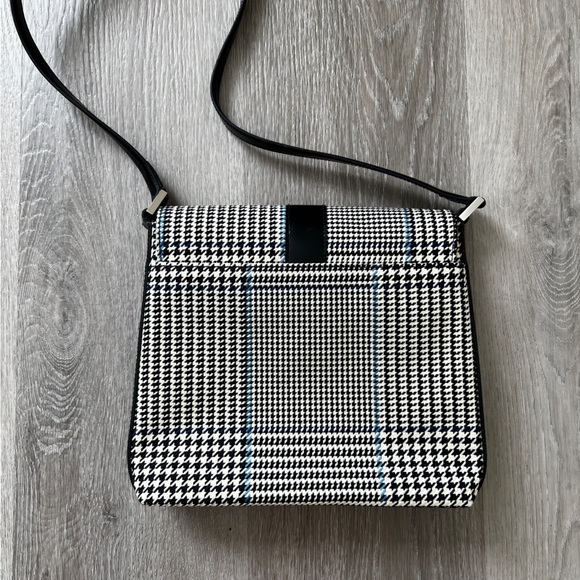 Lauren Black and White Houndstooth Crossbody Bag - Picture 4 of 4
